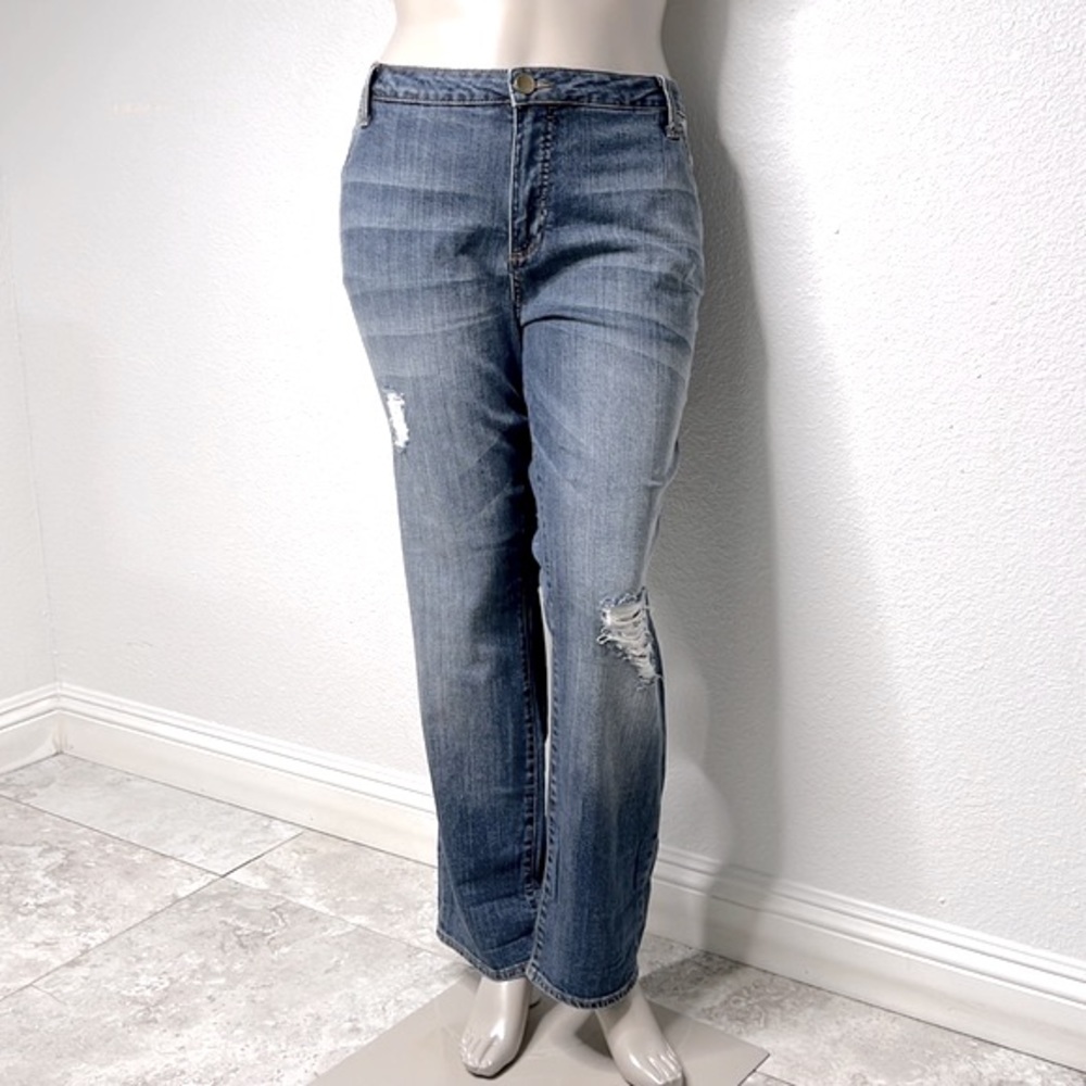 KUT FROM THE KLOTH BOYFRIEND SIZE 24W COLOR BLUE STRETCH